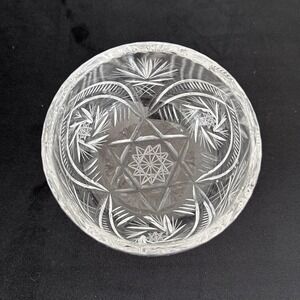 Antique CRYSTAL BOWL - 4.5 INCH DIAMETER/3 INCH HIGH